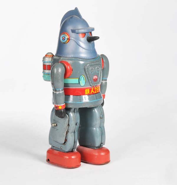 TN: English: TN ?Robot "Super Hero", Japan, tin, battery drive ok, paint damage, rare!, condition 2-3 Deutsch: TN? Roboter "Super Hero", Höhe 35 cm, Japan, Blech, Elektroantrieb ok, Lackmängel, selten !