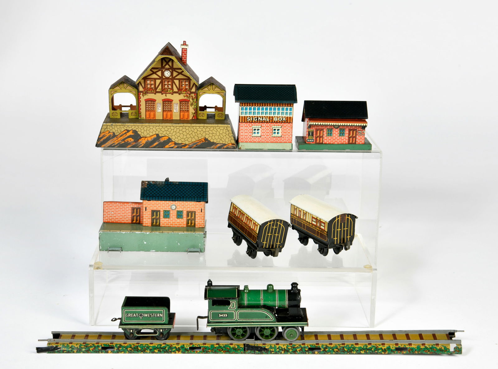 Great Western Penny Toy Lok mit diversen Gebauden (1 of 1)