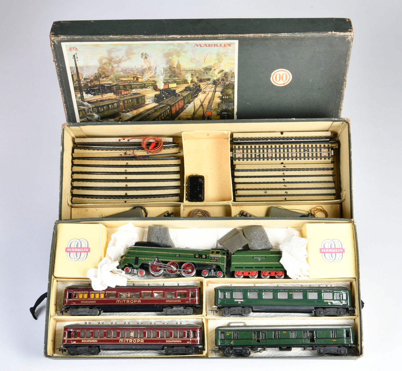 Marklin, Zuggarnitur SK 851/4 mit gruner SK 800 (1 of 1)