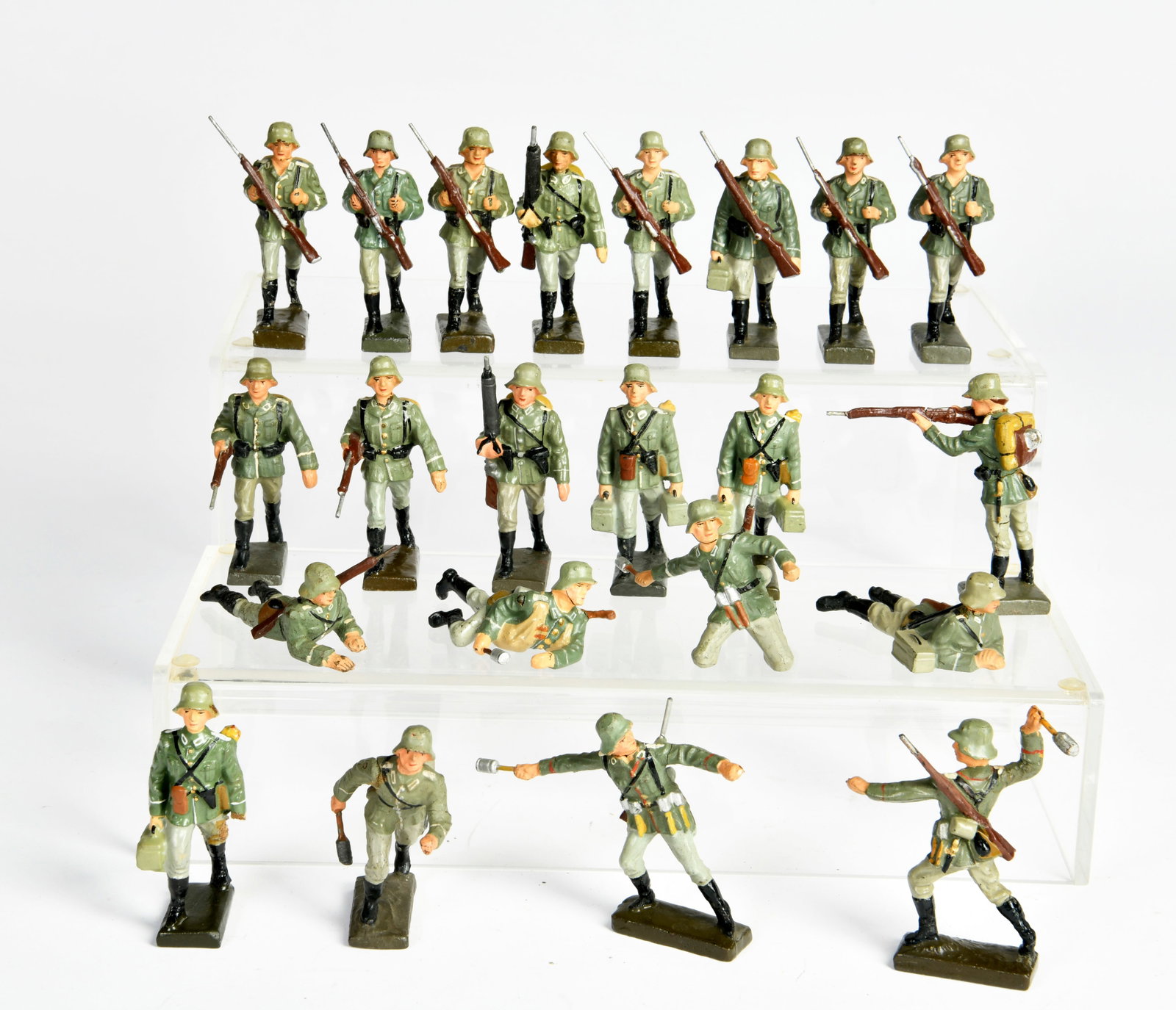 Lineol, Konvolut Soldaten: Lineol, Konvolut Soldaten, Germany VK, 7,5 cm, Masse, Z 1