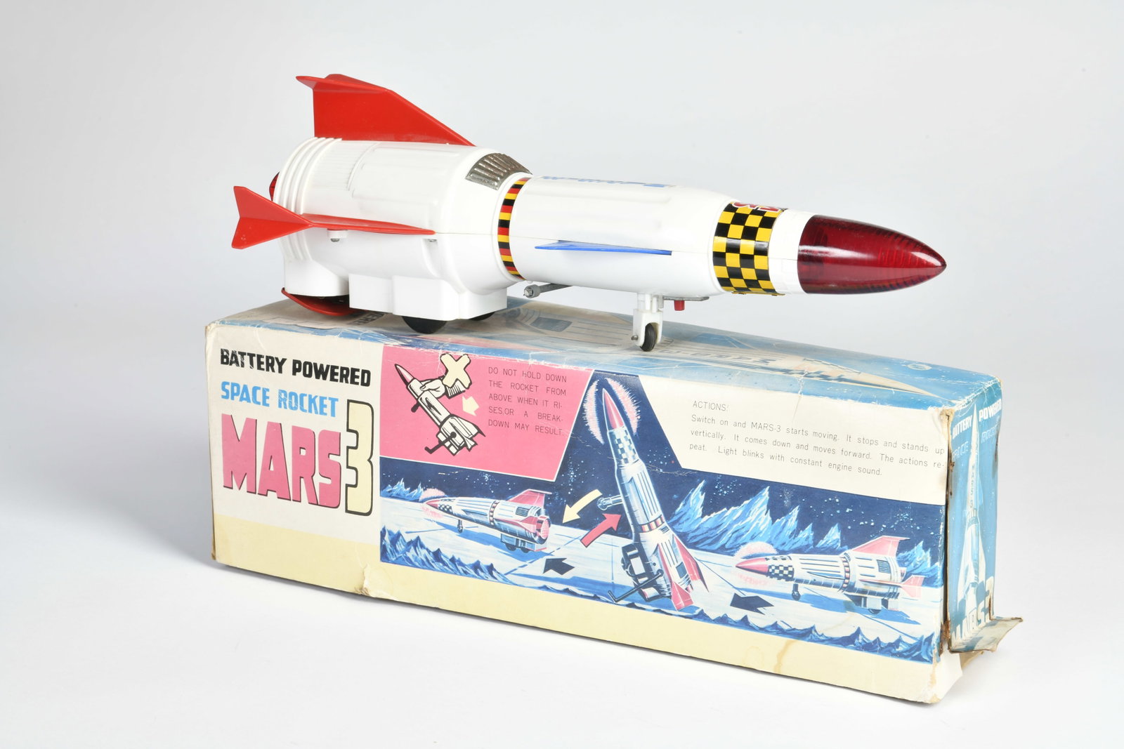 TN Nomura, Apollo 11 Rocket: TN Nomura, Apollo 11 Rocket, Japan, 33 cm, Kst, Bat. Antrieb nicht gepruft, LM, Z 2-3