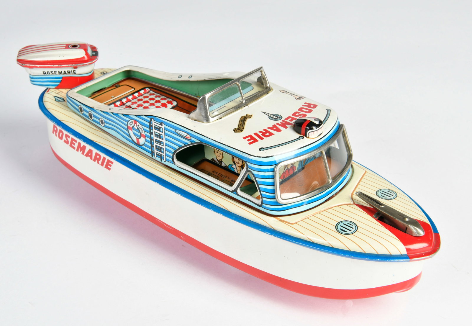 Marusan, Boot Rosemarie: Marusan, Boot Rosemarie, Japan, 33 cm, Blech, Antrieb nicht gepruft, min. LM, Z 2+