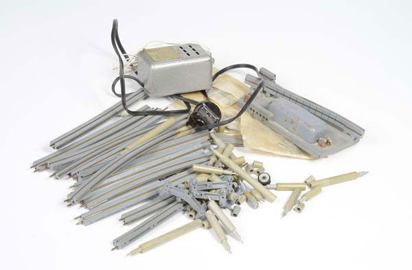 Schuco: English:Schuco, Momorail Accessory, W.-Germany, mixed material, mostly good condition Deutsch:Schuco, Monorail Zubehör, W.-Germany, gemischter Zustand, meist gut, (3638)