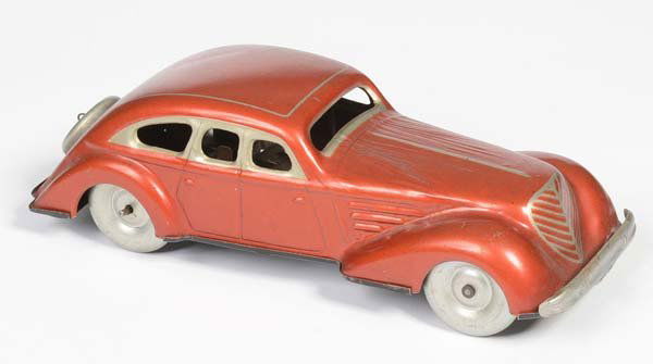 Distler: English:Distler, Limousine, US Zone Germany, tin, windup ok, minimal paint damage, condition 2- Deutsch:Distler, Limousine, 17,5 cm, US Zone Germany, Blech, Uhrwerk ok, min. Lackmängel, Z 2-, (3200)