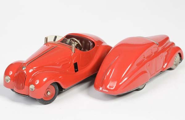 Schuco: English:Schuco, 2 Replica: Patent-Car (Star Edition) + Examico, tin, windup ok, condition 1 Deutsch:Schuco, 2 Replikas: Patent-Auto (Stern Edition) + Examico, Blech, Uhrwerk ok, Z 1, (3638)