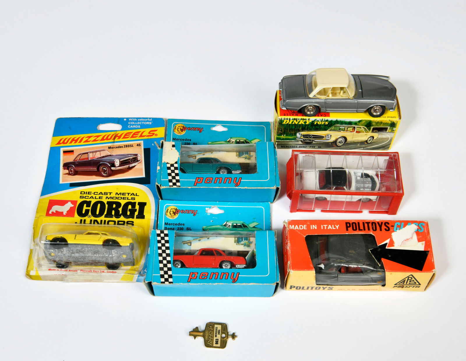 Corgi, Politoys u.a., 6x Mercedes SL (1 of 1)