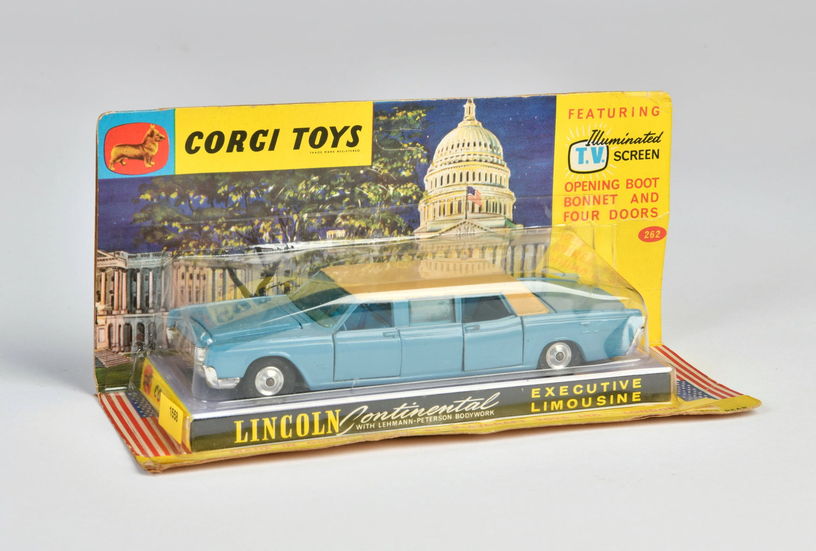 Corgi Toys, 262 Executive Limousine: Corgi Toys, 262 Executive Limousine, hellblau, beige, England, 1:43, Druckguss, Okt Z 2, Z 1