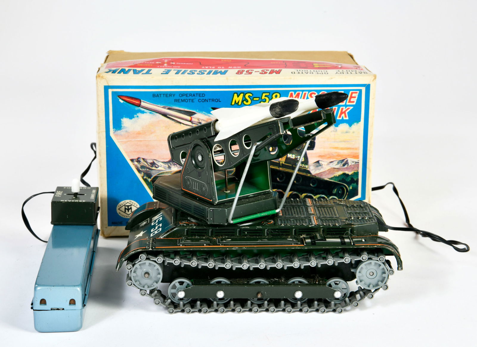 Masudaya Modern Toys Vintage Antique Tin Toy MS-58 Missile