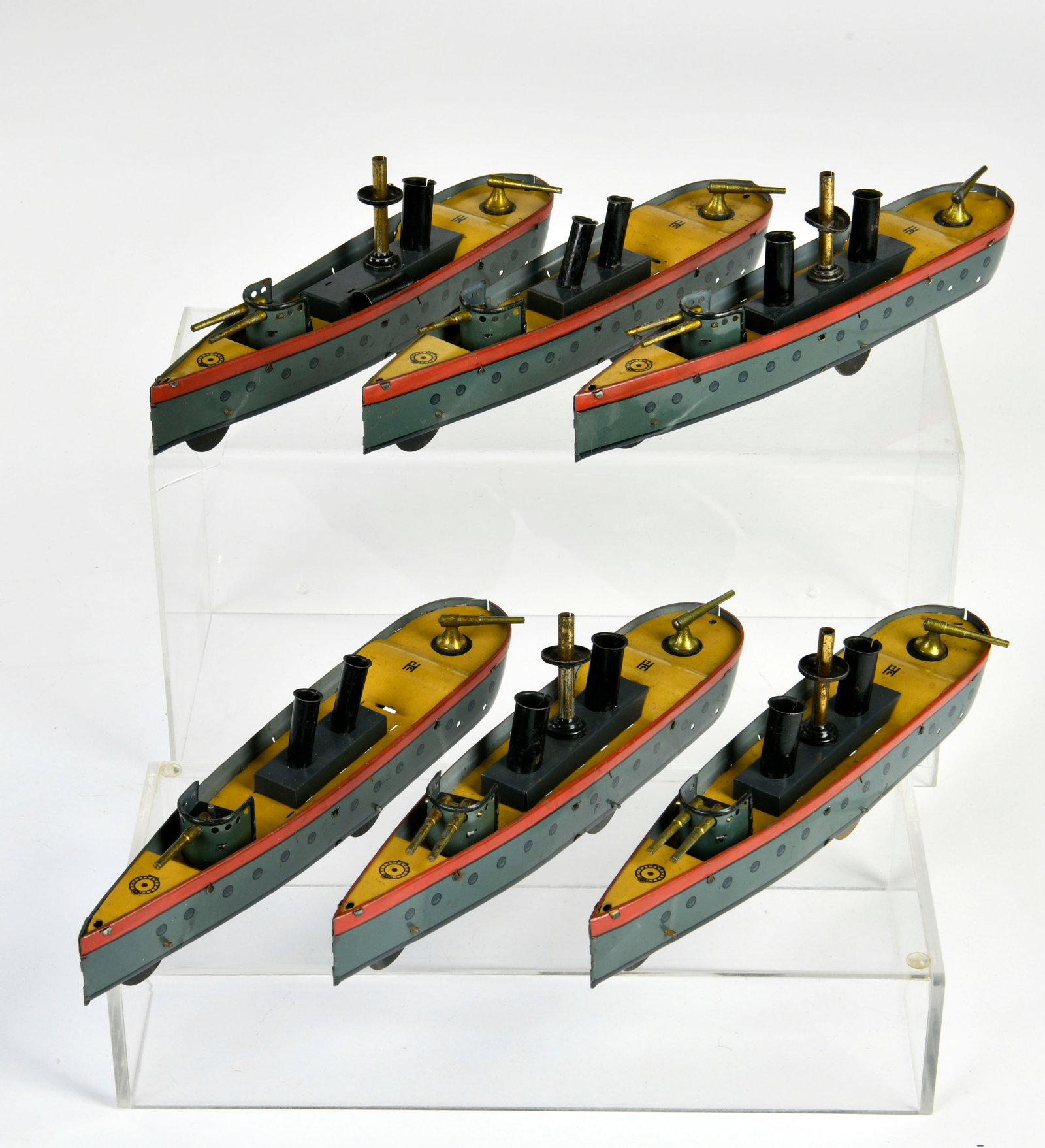 Hess, 6 Kriegsschiffe: Hess, 6 Kriegsschiffe, Germany VK, 23 cm, Blech, Schiebemodelle, Z 2