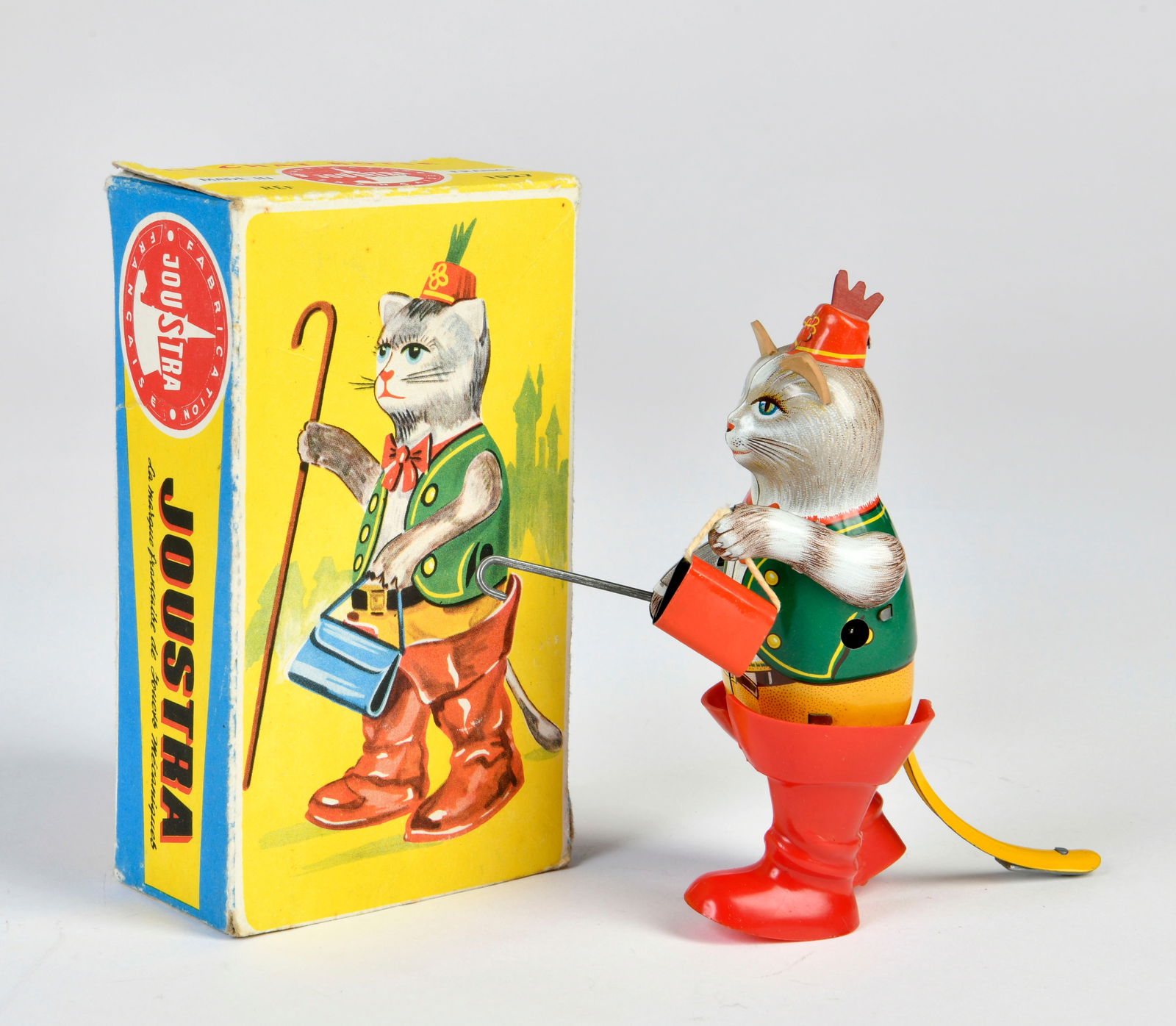 Joustra, Gestiefelter Kater: Joustra, Gestiefelter Kater, France, 13 cm, Blech, UW ok, Okt Z 2, Z 1