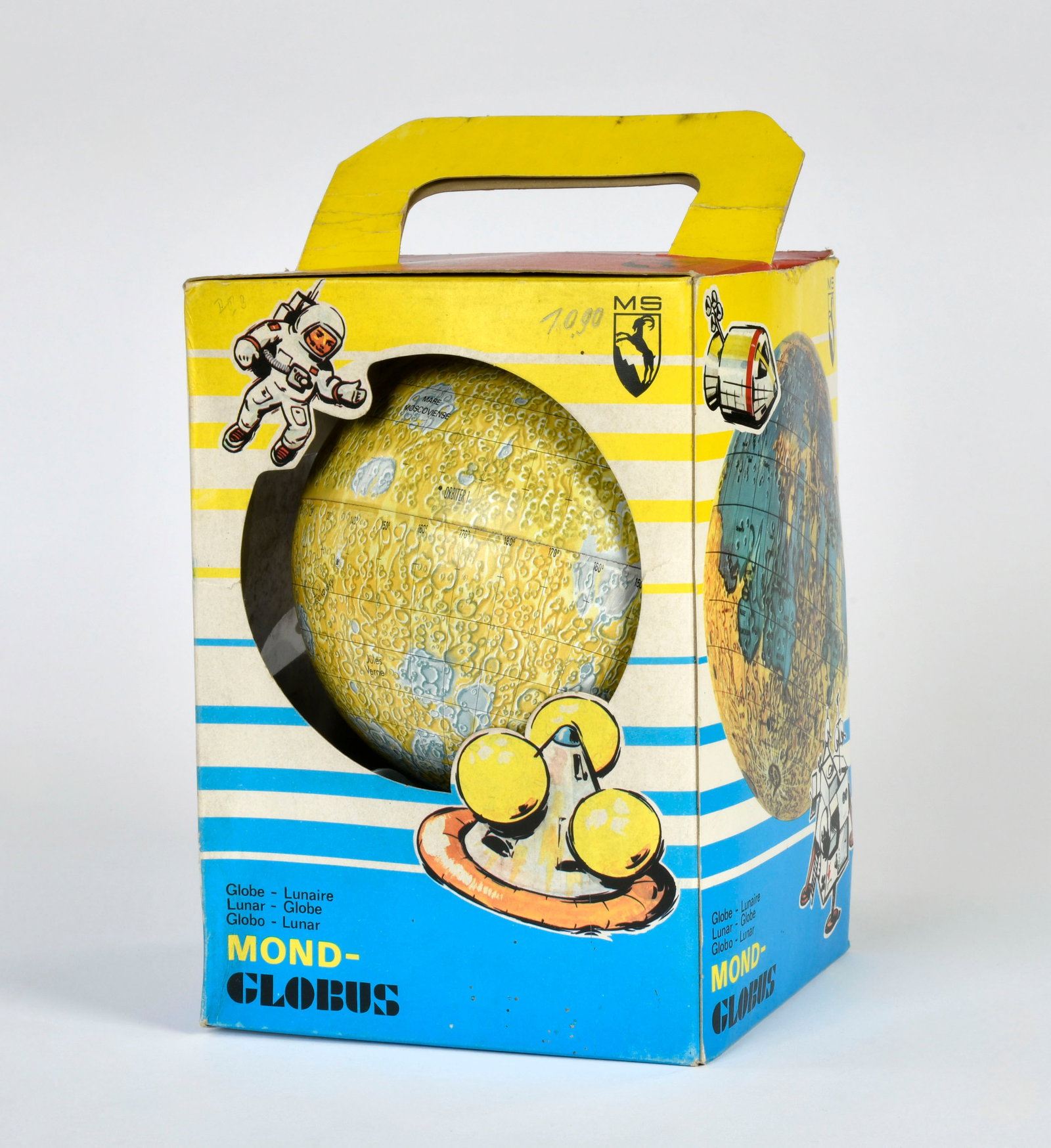 Seidel, Mond Globus: Seidel, moon globe, W.-Germany, tin, box C 2, C 1