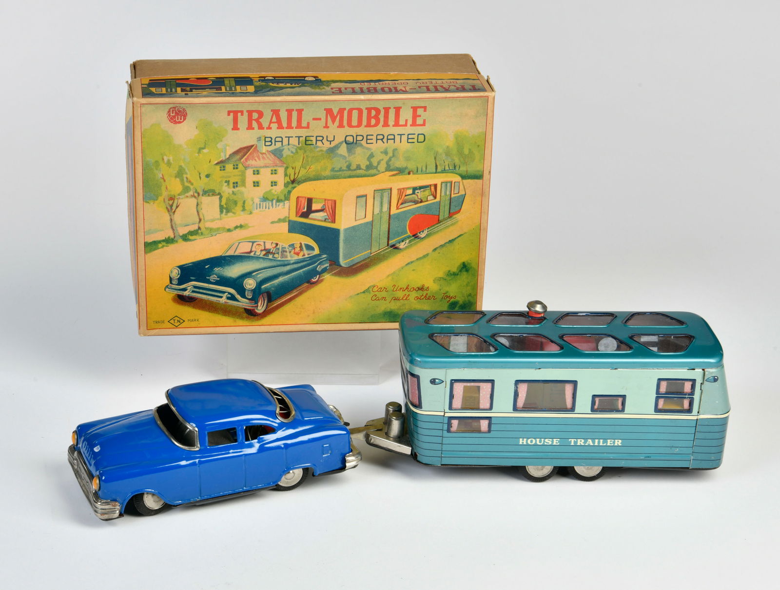 TN Nomura, Trail-Mobile Oldsmobile mit Wohnwagen incl. Innenausstattung (1 of 2)