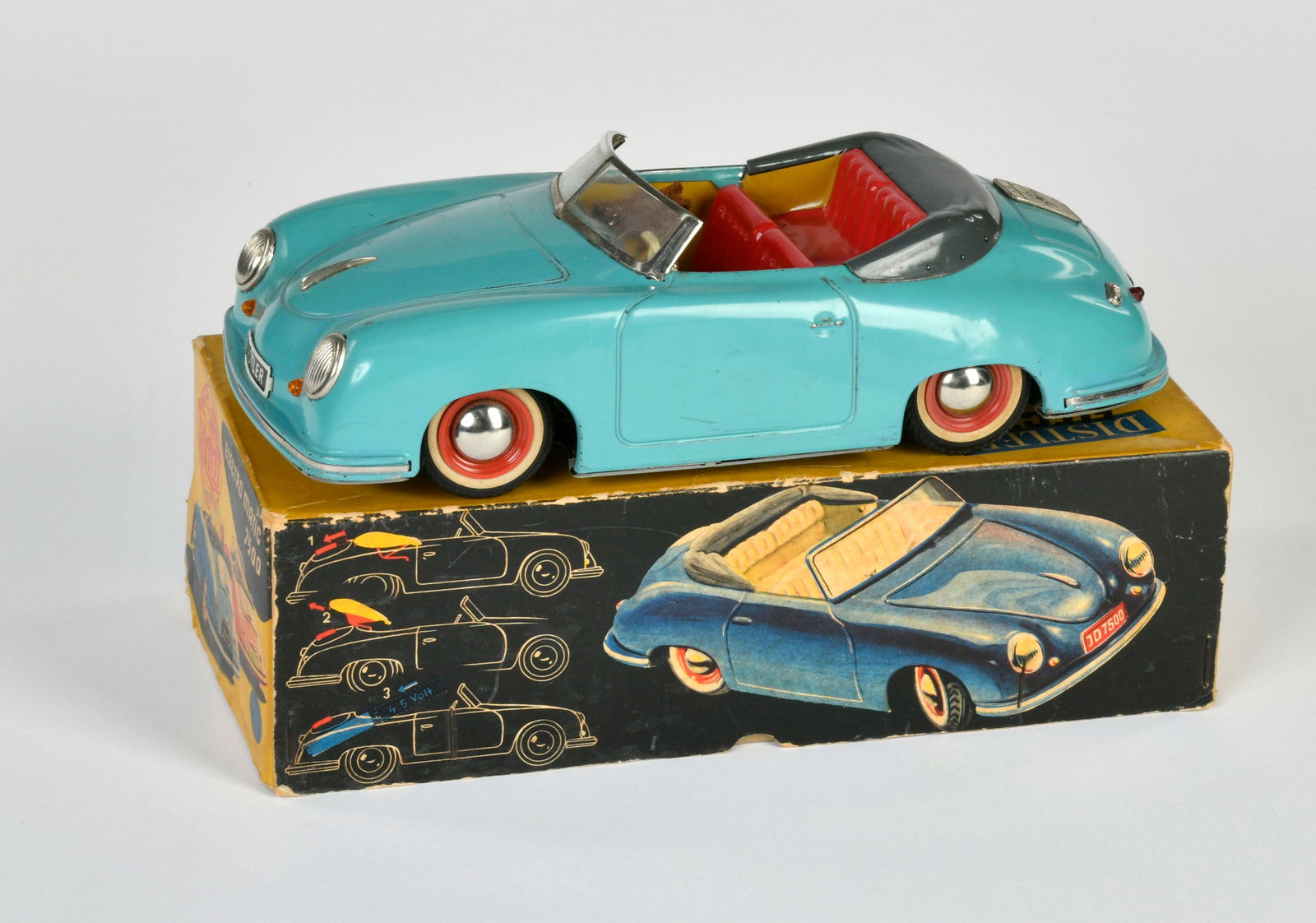 Vtg 1950s Schuco Distler Porsche Electromatic 7500 Toy