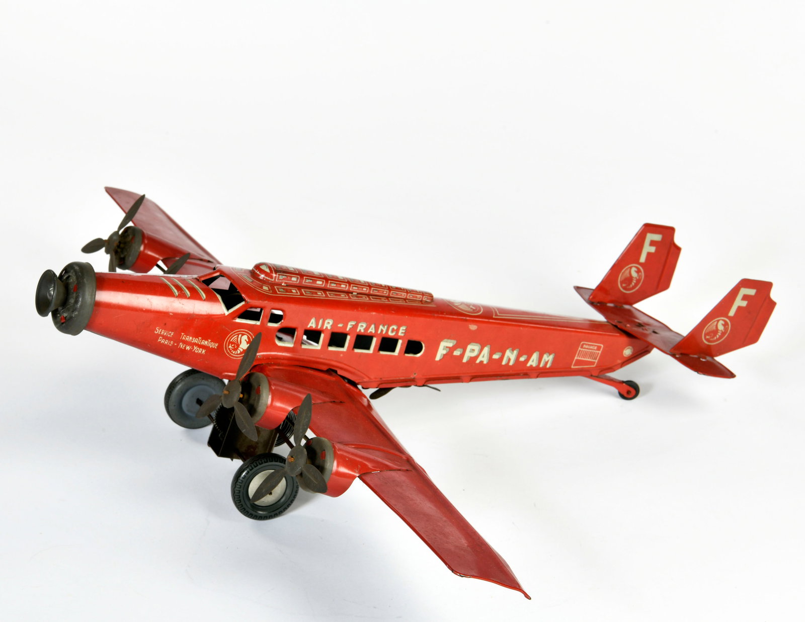 Joustra, Air France Flugzeug: Joustra, Air France airplane, France, 42 cm, tin, cw defective, paint d., C 3