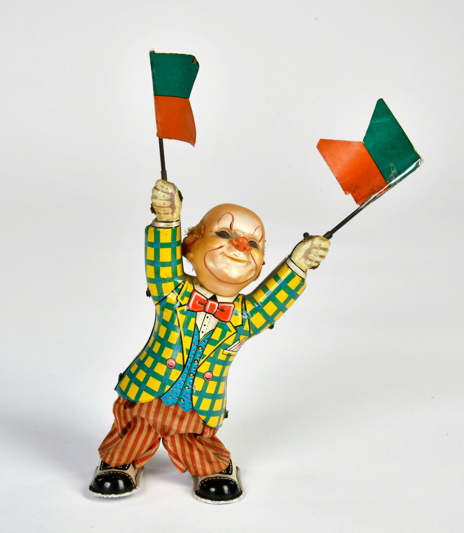 TN Nomura, Clown mit Fahnen: TN Nomura, clown with flags, Japan, 21 cm, mixed constr, cw ok, C 2