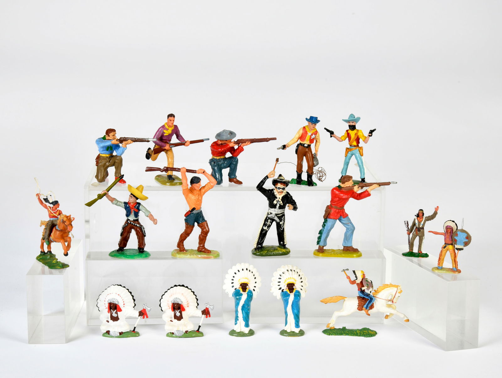 Elastolin, Merten, Miniplast, Britains, 17 Wildwest Figuren (1 of 1)