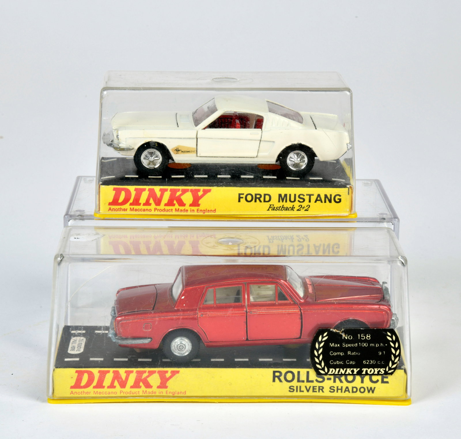 Dinky Toys, Rolls Royce Silver Shadow, Ford Mustang Fastback (1 of 1)