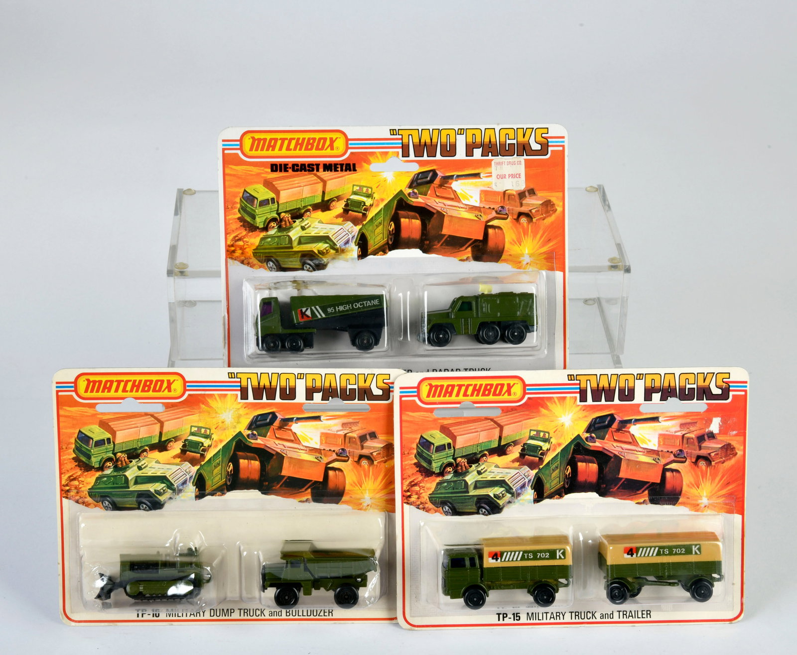 Matchbox, Blisterpackungen, Two Packs, TP-14 Military Tanker & Truck, TP-15 Military Mercedes Truck, (1 of 1)