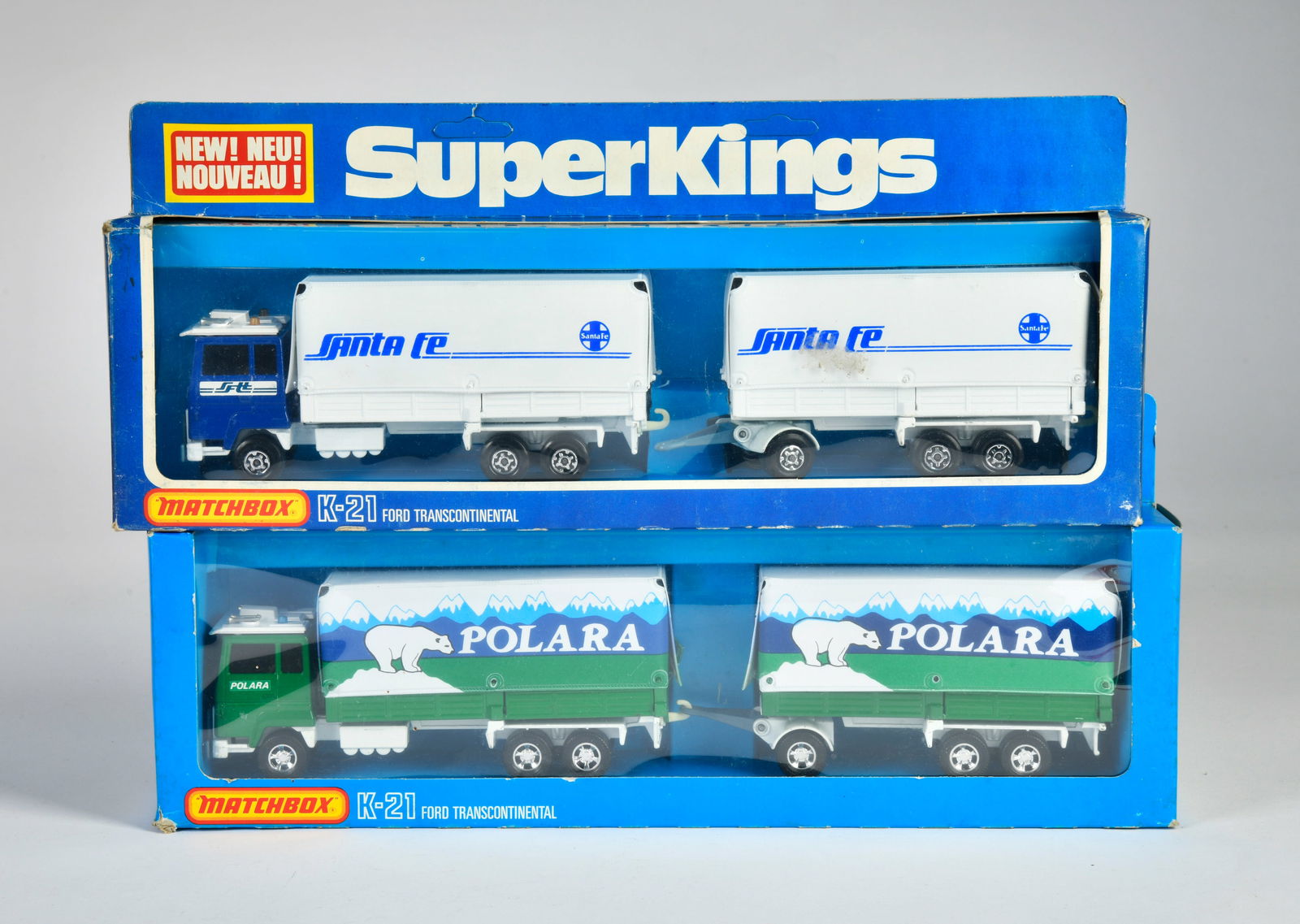 Matchbox SuperKings, 2x K-21 Ford Transcontinental Wagon and Trailer (1 of 1)