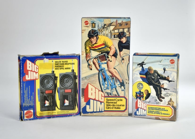 Big Jim, Konvolut: Big Jim, Konvolut, 1 x Gyrocopter, 1x Walkie Talkies, 1x Speed Cycle, Okt. Z 1-3