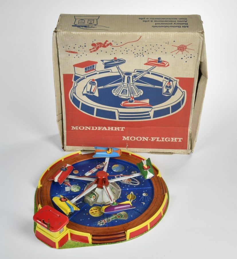 Schopper, Mondfahrt: Schopper, Mondfahrt, W.-Germany, 42 cm, Funktion ok, Kst, Okt, Z 2