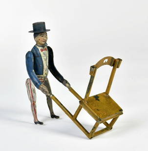 Gunthermann, Uncle Sam mit Stuhl: Gunthermann, Uncle Sam mit Stuhl, Germany VK, 20 cm, Blech, UW ok, farblich ausgebessert