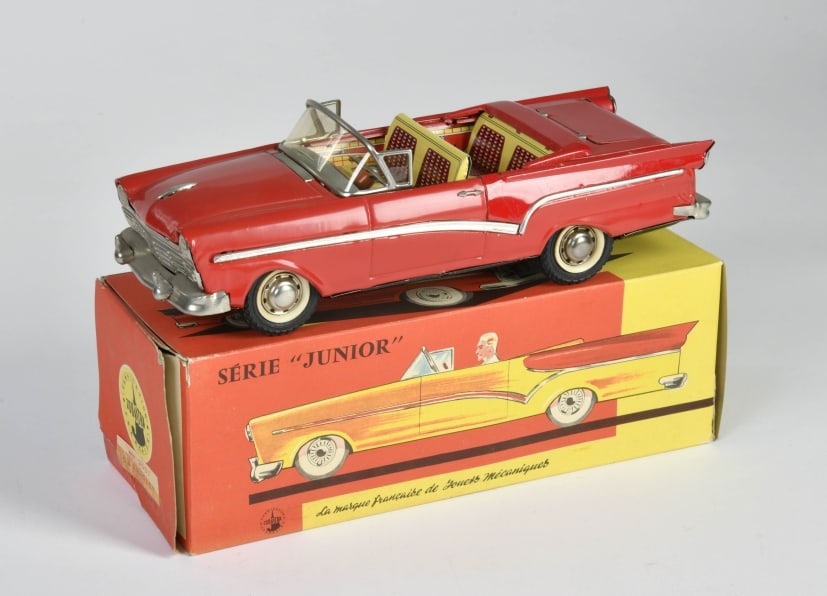 Joustra, Cabriolet: Joustra, Cabriolet, France, 30 cm, Blech, Friktion ok, Okt Z 2, Z 1-