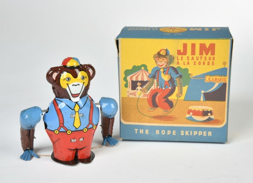 Joustra, uberschlagaffe Jim: Joustra, uberschlagaffe Jim, France, 11 cm, Blech, UW ok, min. LM, Okt, Z 1-2