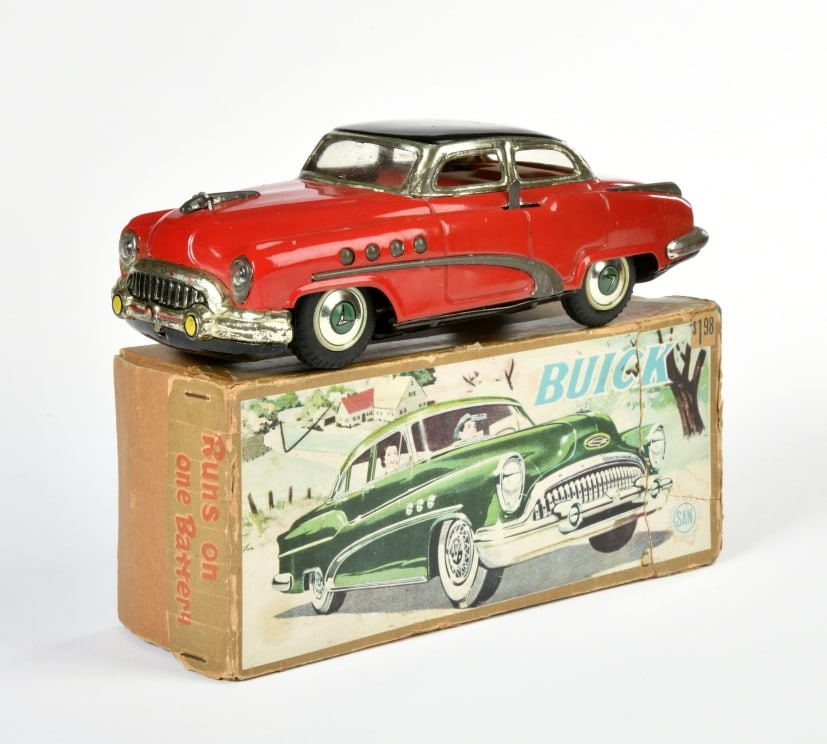 Marusan, Buick: Marusan, Buick, Japan, 20 cm, Blech, Funktion ok, Okt restauriert, Z 2