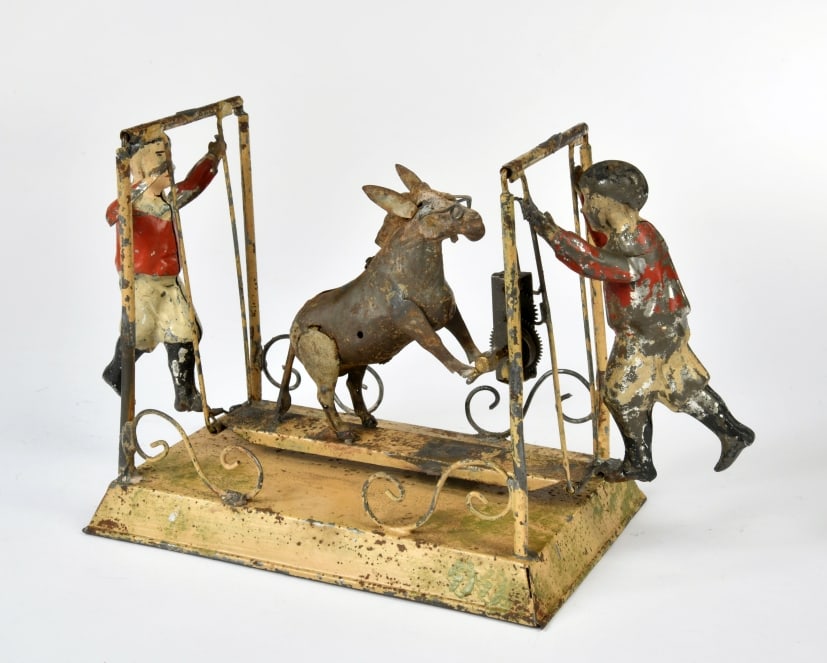 Gunthermann, Jungen mit Esel: Gunthermann, Jungen mit Esel, Germany VK, 25 cm, UW ok, LM, RS, Z 3