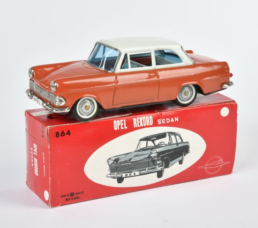 Vintage Opel Rekord Tin Friction Toy Car-Sign Of Quality