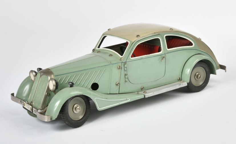 Marklin, Baukastenauto Stromlinien Limousine: Marklin, Baukastenauto Stromlinien Limousine, Germany VK, 38 cm, Blech, UW ok, Z 1-2