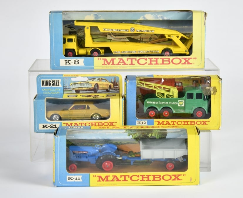 Matchbox King Size Series (gelb/blaue OVP), K-11 Fordson Super Major Tractor & Trailer, K-12 (1 of 1)