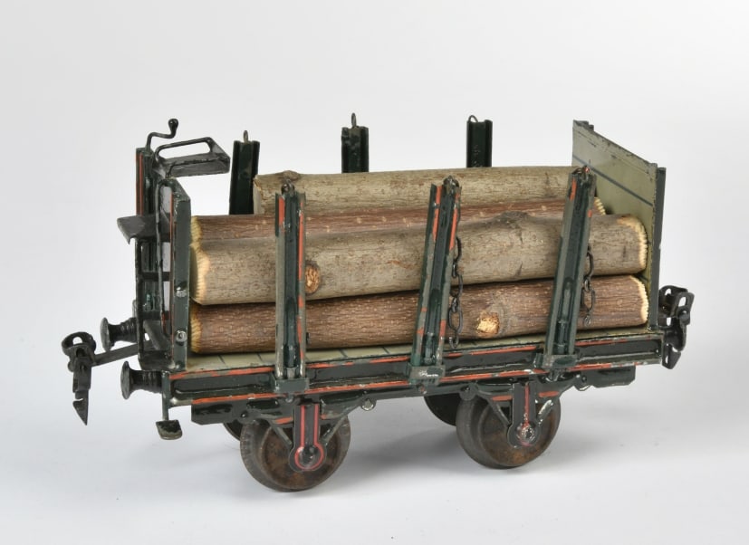 Marklin, Rungenwagen mit Holzladung 1937: Marklin, Rungenwagen mit Holzladung 1937, VK, Spur 1, LM, Z 2