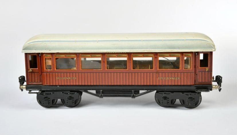 Marklin, Speisewagen mit Inneneinrichtung 1888 Sp: Marklin, Speisewagen mit Inneneinrichtung 1888 Sp, VK , Spur 1, Z 2+