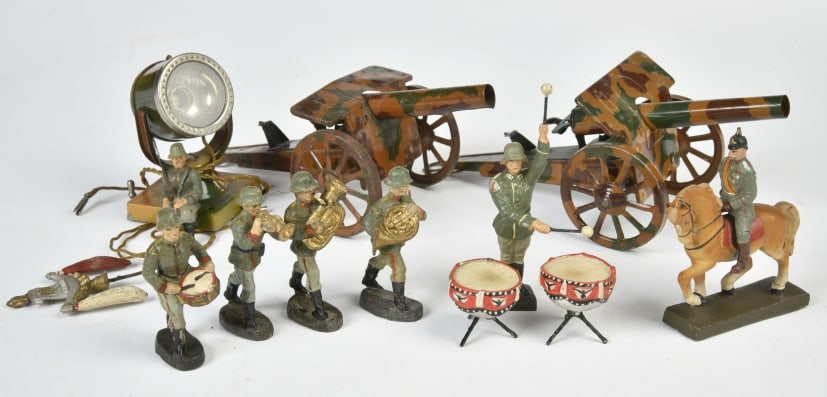 Elastolin, Lineol, Marklin, Figuren, Geschutze u.a.: Elastolin, Lineol, Marklin, Figuren, Geschutze u.a., Germany VK, Z 1-3