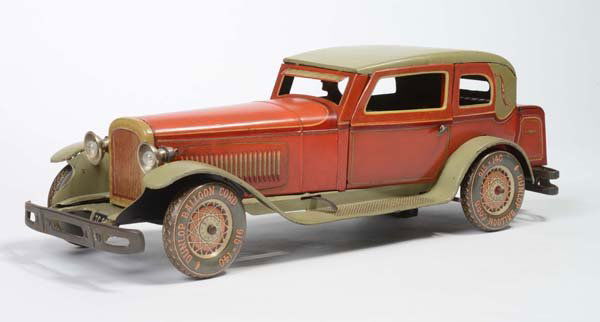 Tippco: English: Tippco, big limousine, Germany prewar, windup ok, professionally restored, Deutsch: Tippco, Große Limousine,Germany VK, 45 cm, Blech, Uhrwerk ok., fachmännisch restauriert, (2644)