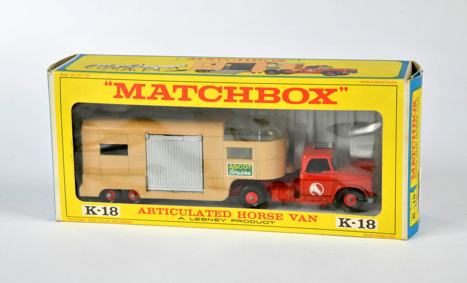 Matchbox, K-18 Articulated Horse Van: Matchbox, K-18 Articulated Horse Van, England, box, C 1