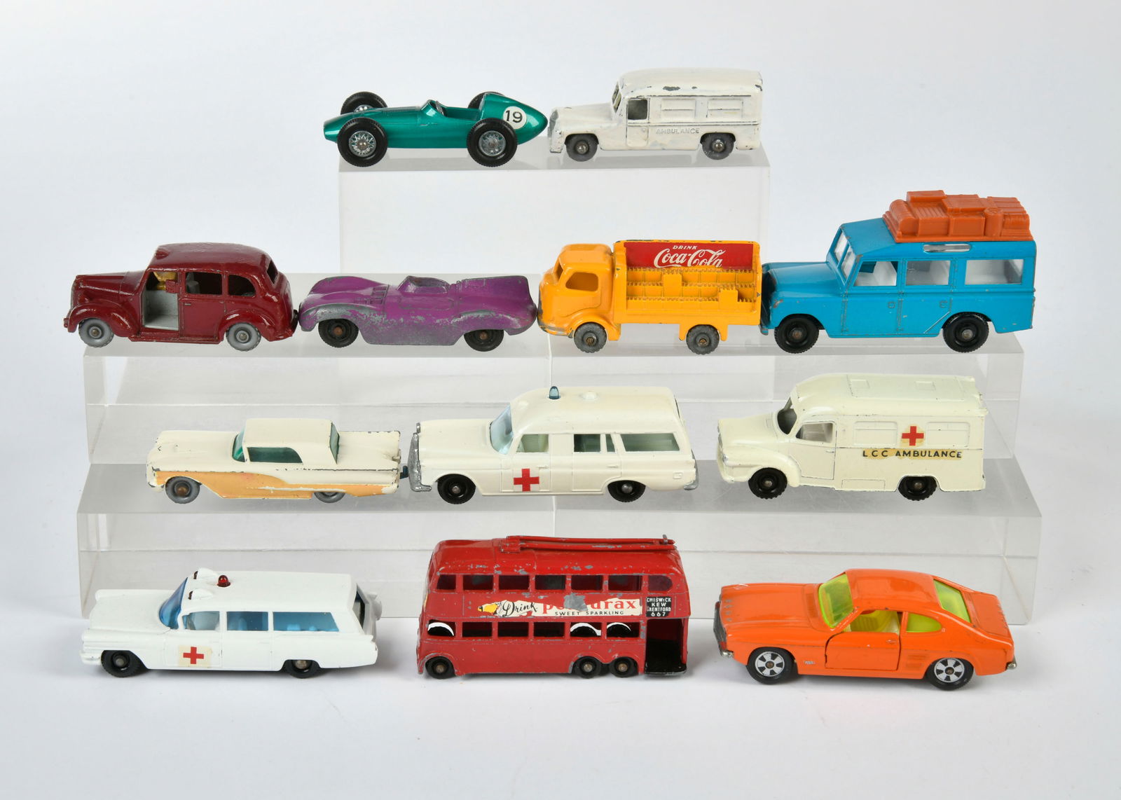 Matchbox, Lesney, 11 Modelle & 1x Siku: Matchbox, Lesney, 11 models & 1x Siku, diecast, paint d., C 2