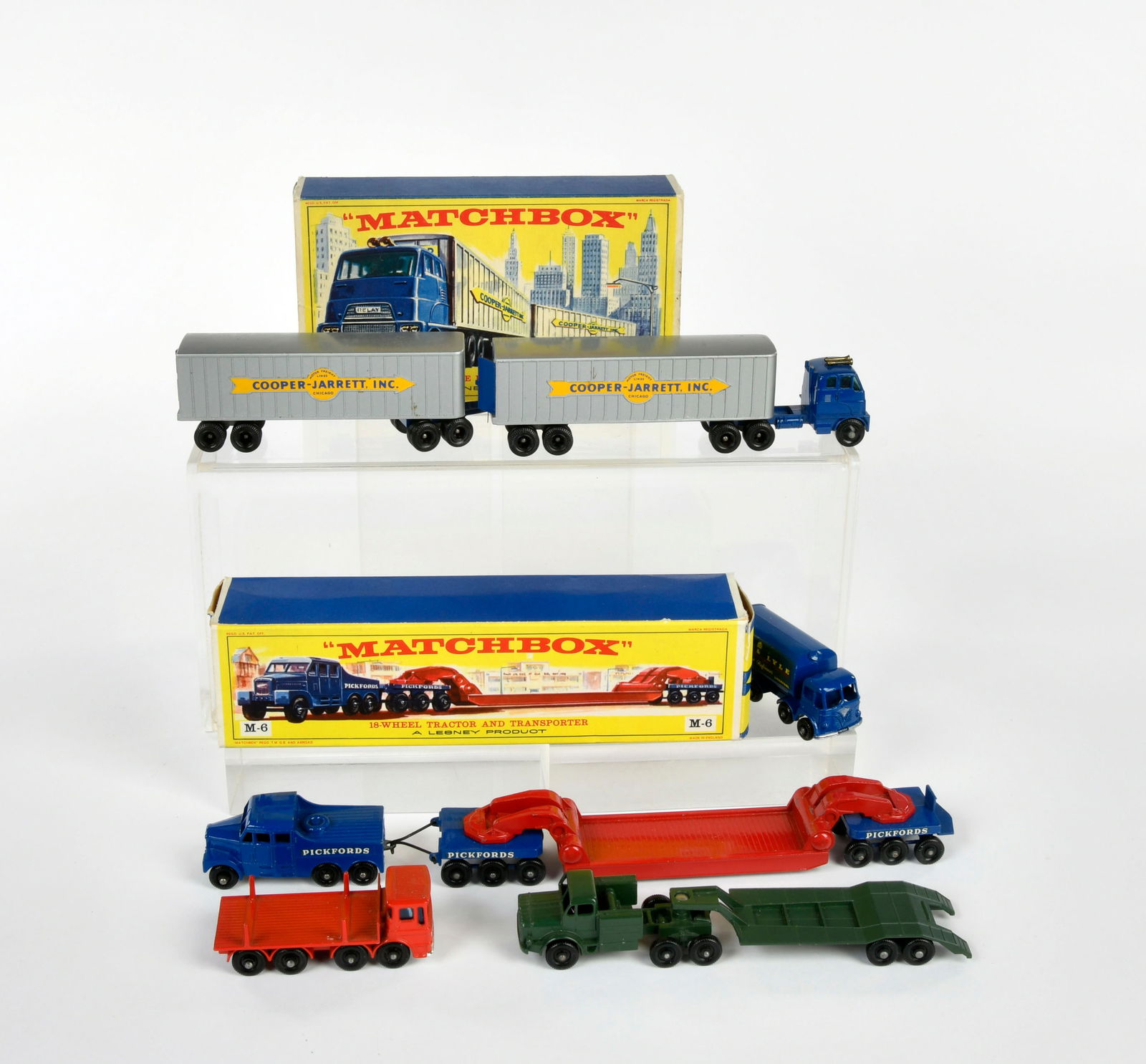 Matchbox, 4 x LKWs: Matchbox, 4 x trucks, mostly C 1