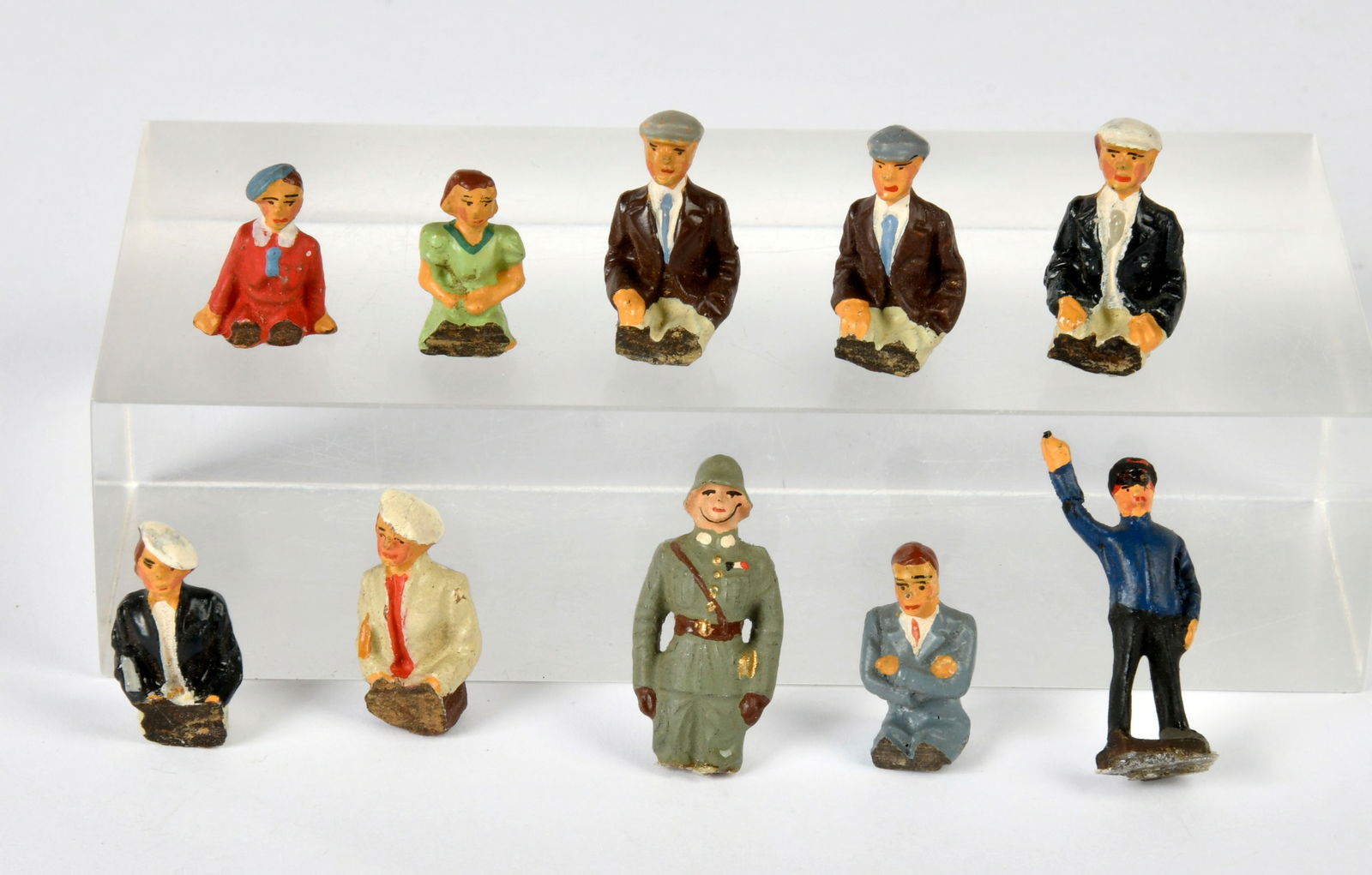 Marklin, Fahrerfiguren u.a.: Marklin, driver figures a.o., composite, 3 cm, C 1-2