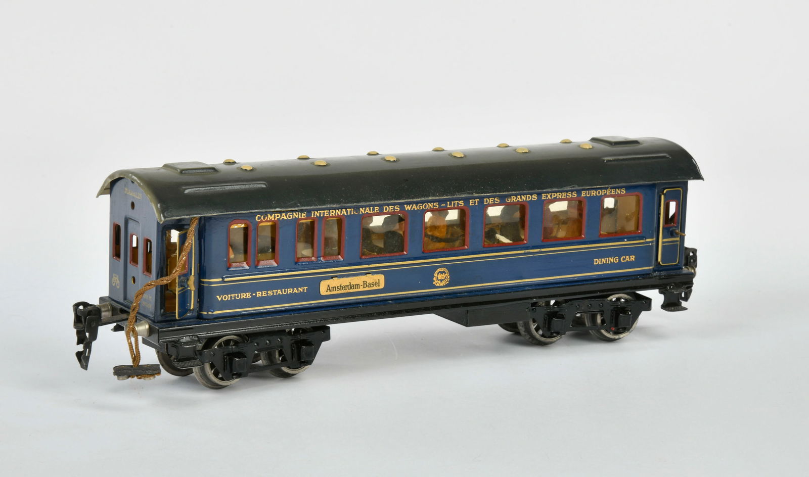 Marklin, Speisewagen 1846 G mit Inneneinrichtung: Marklin, dining wagon 1846 G with interior, gauge 0, 29,5 cm, C 1-2