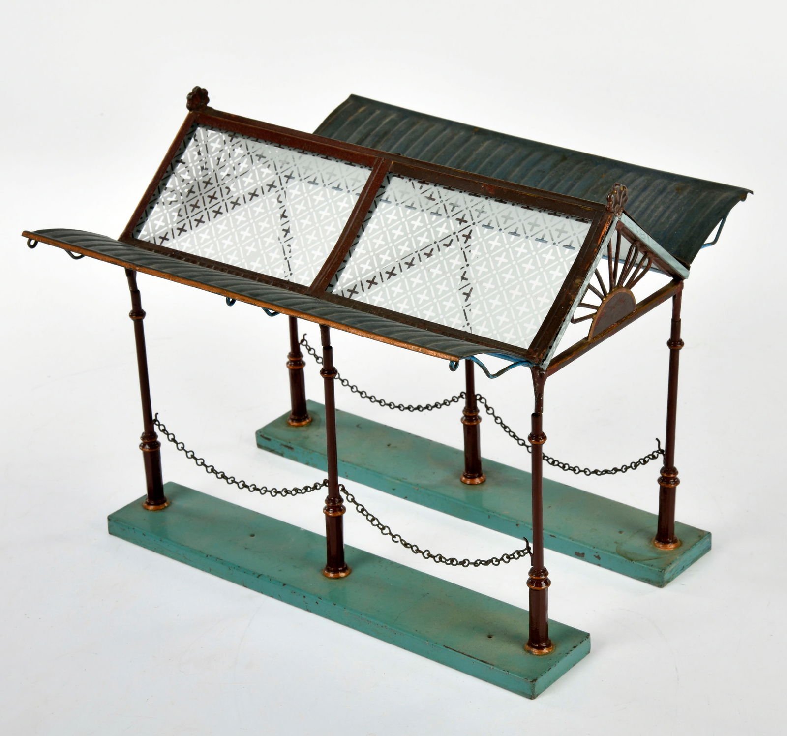 Marklin, Glasdachhalle: Marklin, glass roof hall, Germany pw, 29x26x24 cm, nice original condition