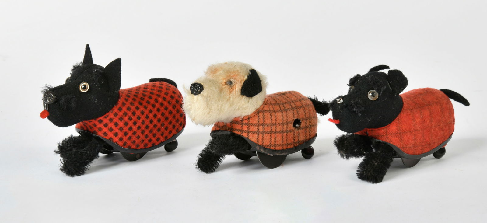 Schuco, 3 Hunde: Schuco, 3 dogs, Germany pw & US Z.-Germany, 13 cm, cw ok, paint d., C 2