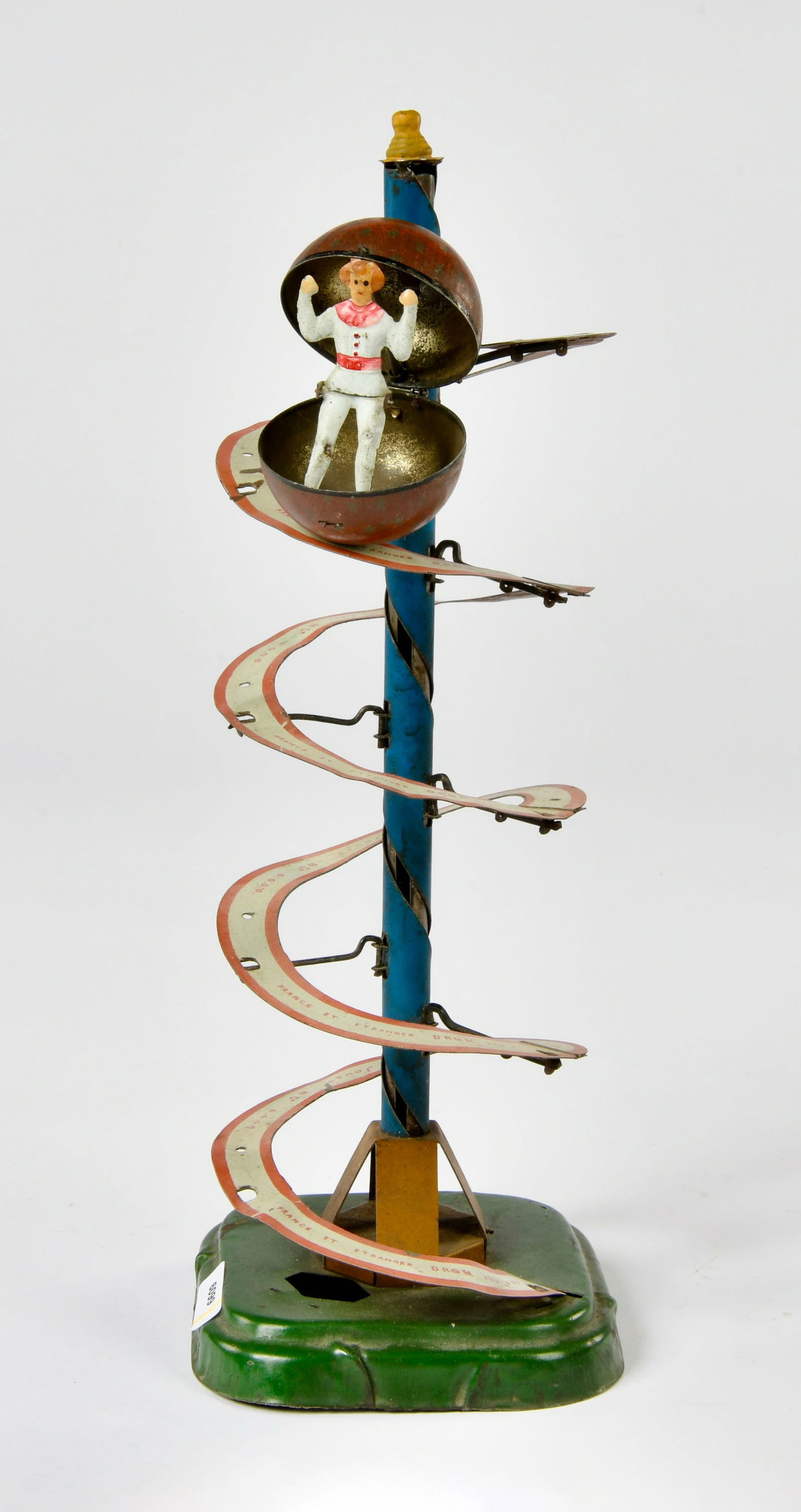 Fernand Martin, La Boule mysterieuse: Fernand Martin, La Boule mysterieuse, Mysterious Ball, France, around 1906, function defective, pulley missing, paint d.