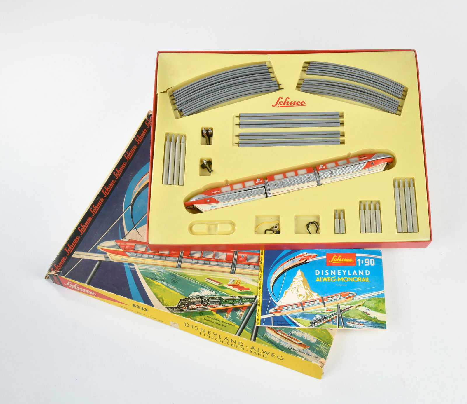 Schuco, Disneyland Alweg Monorail: Schuco, Disneyland Alweg Monorail, W.-Germany, mixed constr., box C 2, not complerte, min. paint d., C 2
