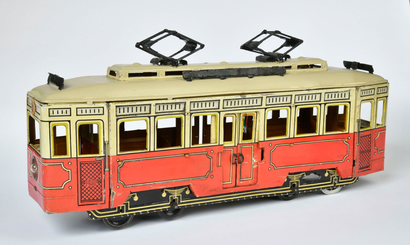 Gunthermann, Strassenbahn: Gunthermann, tram, Germany, 46 cm, tin, cw ok, paint d., part. restored