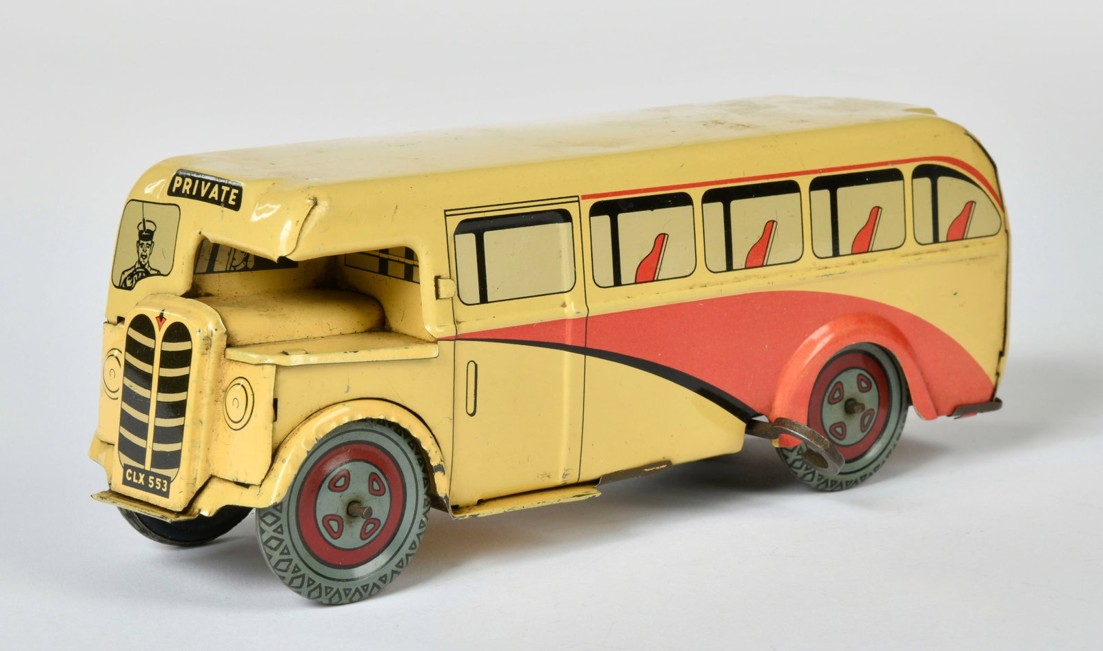 Wells, London Bus: Wells, London Bus, England, 18 cm, tin, cw ok, min. paint d., C 2