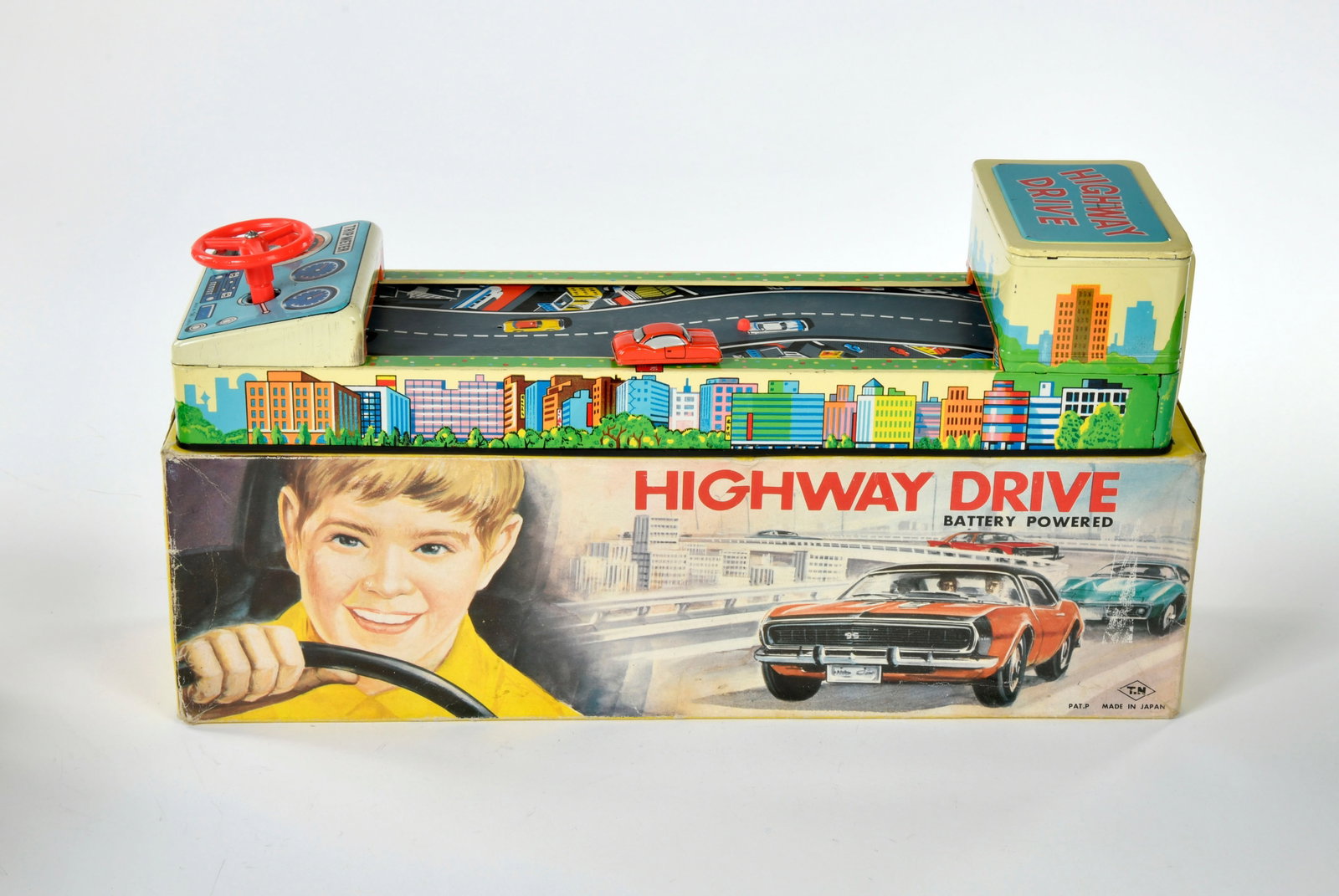 TN Nomura, Highway Drive: TN Nomura, Highway Drive, 39 cm, Japan, tin, function not checked, box, C 1-2