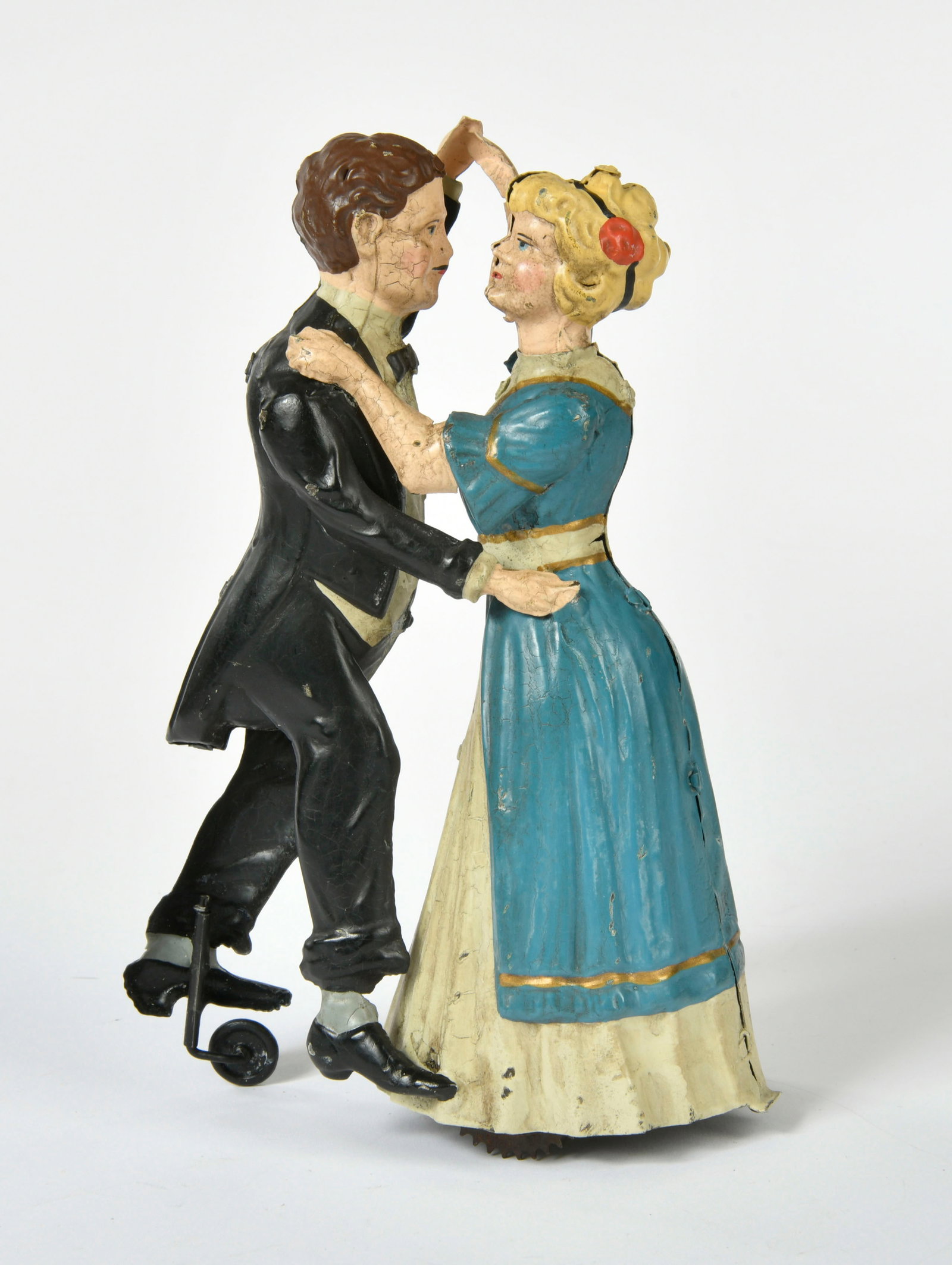 Issmayer, Tanzpaar: Issmayer, dancing couple, 20 cm, Germany pw, tin, cw ok, refinished